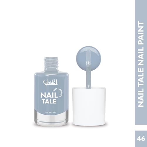 Image of Glam21 Nail Tale Nail Polish | Glossy Gel Finish | Rich Pigmentation | Chip Free | Quick Drying Formula | Long Lasting Nail Polish for Women | 9ml | Shade-46