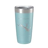 Lake Cooley Map Tumbler Travel Mug Insulated Laser Engraved Coffee Cup South Carolina 20 oz Light Blue