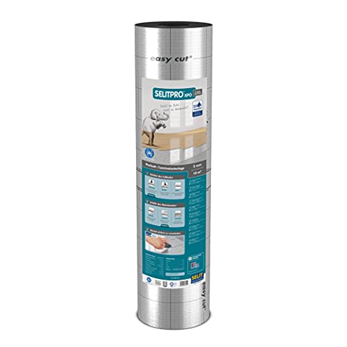 SELIT PRO XPO 2 mm AquaStop - Base di posa per laminato e parquet con protezione dall'umidità (rotolo da 10 m²)