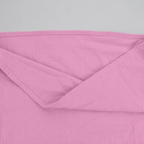 Tween Girls Summer Short Sleeve 2025 Casual T-Shirts Kids Fashion Petal Sleeve T Shirts Cotton Linen Holiday Clothes4