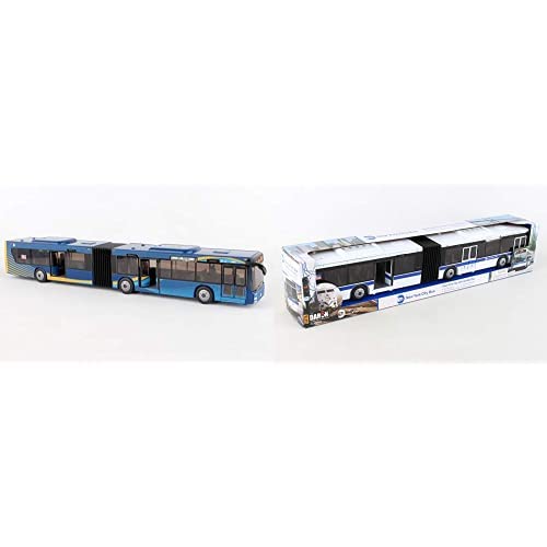 Daron MTA New York City Bus 16" Articulated Bus RT8571 Toy, Brown & RT8563 New York City MTA Metro Articulated Electric Bus 1:43 Scale- 16 Inches Long