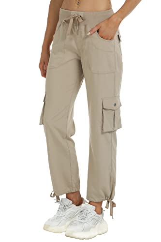 AjezMax Pantalon Sport Femme Bas de Jogging Sport avec Poches Léger Pantalons de Survêtement Long Pantalons décontractés pour Printemps Automne Cover