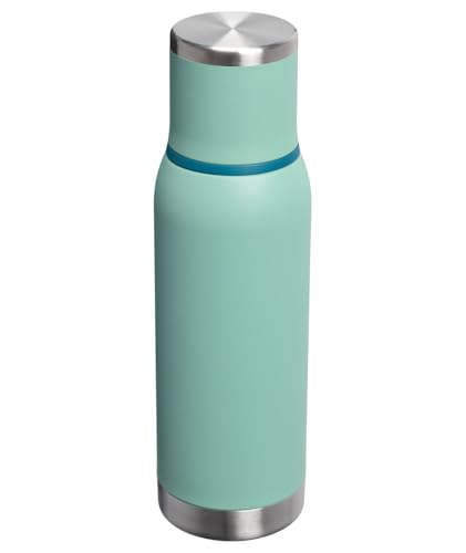 Image of Stanley Adventure-To-Go Vacuum Bottle 25 oz | Wide Mouth with Leakproof Cup Lid | Keep Drinks Hot or Cold | Packable for Travel | Insulated Stainless Steel Thermal Bottle | BPA-Free | Spring Green