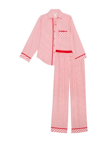 Victoria's Secret PINK Flannel Pajama Set, Long Sleeve Button Down Shirt & Pants, Sleepwear for Women (XS-XXL)3