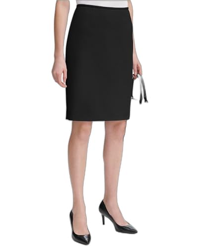 Calvin Klein Women's Scuba Crepe Pencil Skirt, Regular & Petite Black 14