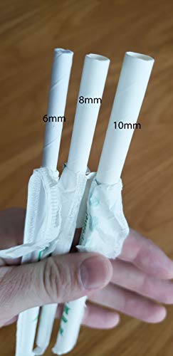 Canudos de Papel 6mm caixa com 100 unidades Biodegradável