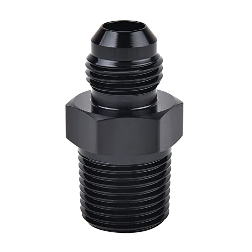 EVIL ENERGY 6AN Male Flare to 3/8 NPT Pipe Fitting Adapter Aluminum Straight Black
