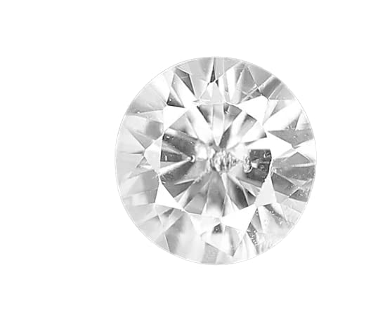 Zircon blanc naturel taillé en rond pour sublimer votre bague de fiançailles