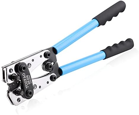 TUOYAO Battery Cable Lug Crimping Tool,Wire Crimper Tool,AWG 10-1/0 for Heavy Duty Wire Lugs,Battery Terminal,Copper Lugs Terminals