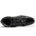 Men's Black Leather Oxford Dress Ankle Boot Fashion Casual Mid Top Chukka Boots for Men Cap Toe Rubber Sole Lace Up Side Zip Business Work Shoe Size 12