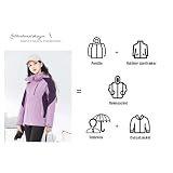 LIXQQS 3-in-1 Outdoorjacke Wasserdichte Jacke Damen: Softshelljacke mit Abnehmbarem Innenfutter und Kapuze Herbst Wintermantel (DE/NL/SE/PL, Alphanumerisch, M, Regular, Regular, Grün)