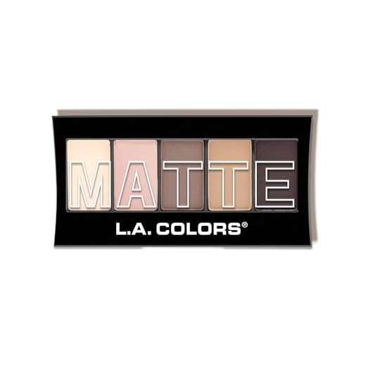 L.A. COLORS 5 Color Matte Eyeshadow, Natural Linen, 0.25 oz.
