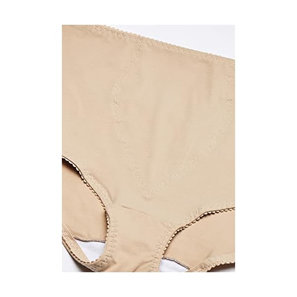 Bali-Womens-Cotton-Light-Control-Shapewear-Brief-Fajas-2-Pack-DFX037 Bali womens Cotton Light Control Dfx037 2-pack shapewear briefs, Nude/Lace for Flowers, 3X-Large Plus