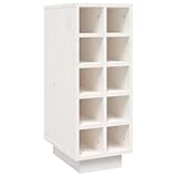 Couleur : blanc; matériau : bois de pin massif; dimensions : 23 x 34 x 61 cm (largeur x profondeur x hauteur)