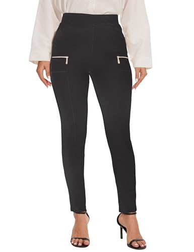 Pull on Dress Pants for Women Work Pants Womens Stretchy High Waitsted Business Casual Zipper Skinny Pant2