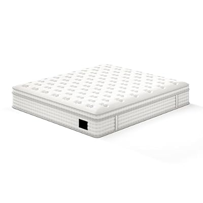 12 Inch Queen Hybrid Mattress, Contouring Memory Foam with Pocket Springs for Pressure Relief, Fiberglass Free Ergonomic Bed in a Box, Motion Isolation