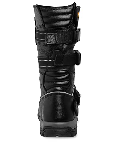 Workland 77415 Motorcycle Boots For Men - Leather Boots With Protections - Work Boots For Men - Rubber Sole Slip Resistant And Reflective Motorcycle Riding Boots - Botas Para Motocicleta Hombre #TOP4