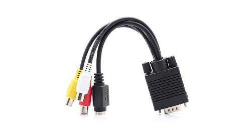 VGA Male to SVIDEO and AV Female Audio Cable (11cm)