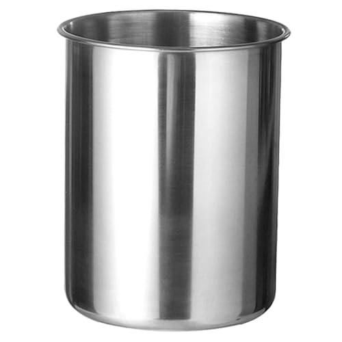 FUNOMOCYA Cubo de Hielo de Acero Inoxidable Ice Cube Barril de Cerveza enfriamiento Bandeja Redonda para Cubitos de Hielo bañera Hielo hielera Soporte de Almacenamiento Cubo de Metal Silver