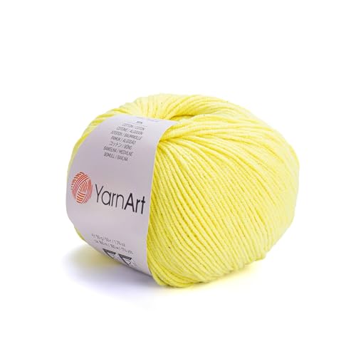 Image of YarnArt Genius Soft Cotton Acrylic Blend Yarn - Amigurumi, Crochet and Knitting -%55 Cotton-45% Acrylic, Craft Yarn for Kids and Adults Garments, Baby Items and Accessories, 174 yds / 50 g