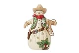 Enesco Jim Shore Heartwood Creek Cowboy Snowman Howdy Winter Figurine- Resin Hand Painted Crafted Collectible Decorative Figurines Christmas Home Decor Collection Sculpture Shelf Statue Gift, 6.8 Inch