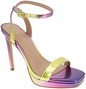 BCBGeneration Women's Glam Heeled Sandal, Rainbow, 6 | Image 4