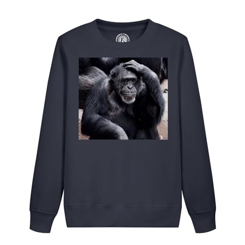 Sweatshirt enfant chimpanzé vêtement pull singe imprimé animal vie sauvage