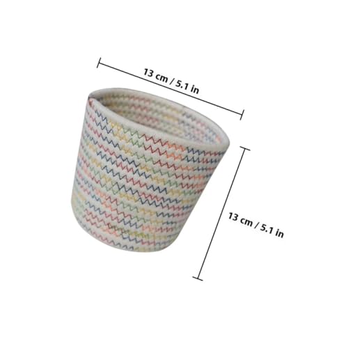 Cesta tejida redonda DOITOOL de algodón para snacks en el hogar 3