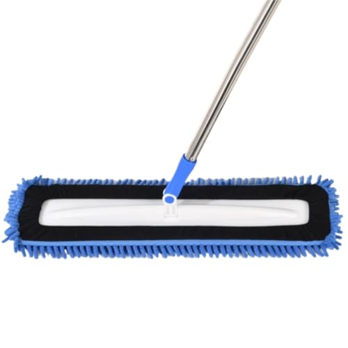 SHCHNA Mopa Mop Mopas Fregona Fregona De Absorción De Agua De Placa Plana Estática, Herramienta De Limpieza Doméstica, Herramienta For Vagos Trapeador de Limpieza(Blue)