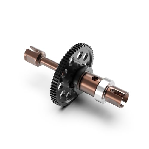 AMORIL Upgraded S2 Alloy Steel 60T CNC Central Gear DriveShaft for Mini 1/10 Remote Control Truck RZ001G-A,Part Number R11144
