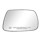 Heated Mirror Glass Replacement for Jeep Grand Cherokee 2005 2006 2007 2008 2009 2010, Side Mirror Glass with Rear Holder (right)
