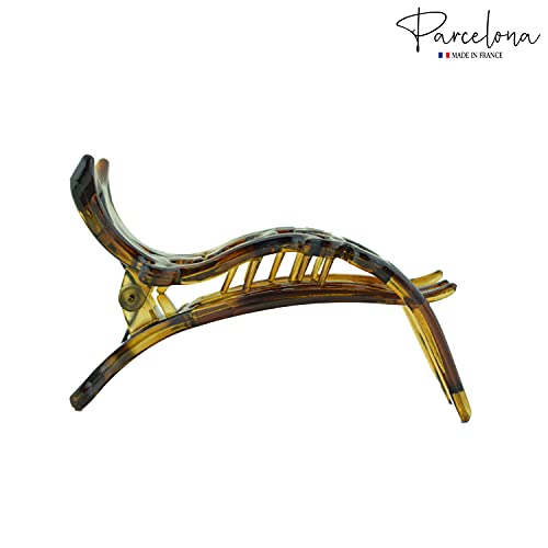 Parcelona French Intricate Celluloid Small Shell Slide In Side Slider Hair Updo Claw For Fine Hair #TOP1