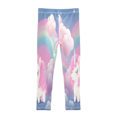 Toddler Girls Leggings Printed Yoga Pants Leggings Rainbow Cloud Unicorn for Kids2