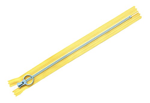 Y.K.K コンビファスナー イエロー×サックスブルー 25cm 5本入 3VSC25-296