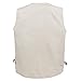 LUSI MADAM Men's Poplin Outdoors Travel Sports Multi-Pockets Work Fishing Vest X-Large Off-White