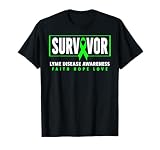 Lyme Disease Survivor - Green Ribbon Lyme Disease Awareness T-Shirt
