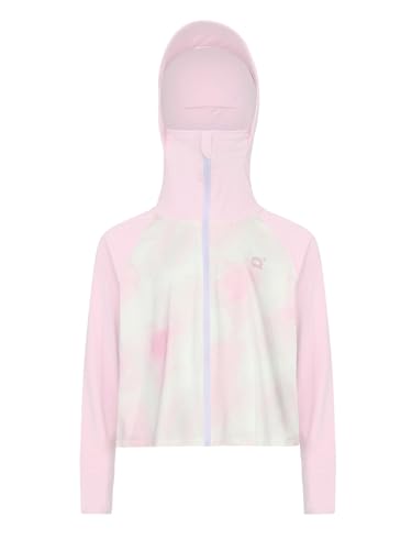 Kids Sun Protection Hoodie UPF 50+ Long Sleeve Zip Up Jacket for Outdoor Sports Beach Hiking