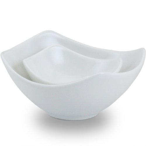 Amazon.co.jp: 白山陶器 小付・豆鉢セット 白マット (約)9×8×4cm 和方