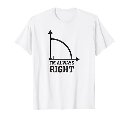 Divertido Humor Matemáticas Geometría Ángulo Recto Juego de palabras Cita Diciendo Camiseta