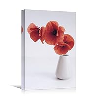 Canvas Wall Art Red Arrangement Bouquet Expressive Floral Multicolor Photography Romantics - 12x18 inches