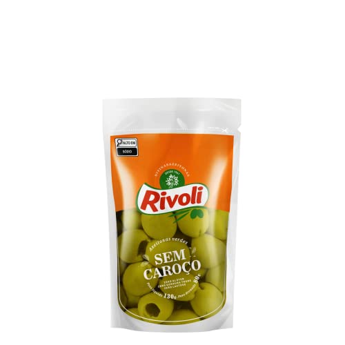 Rivoli Azeitona Verde Em Conserva Sem Caroço Sachê 80G