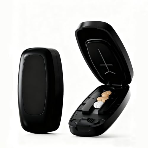 SUNNIFLY Cortador de Pastillas，El Partidor de Pastillas Portátil Permite Dividir la Tableta 1 en 2, 1 en 3 y 1 en 4 para Viajes y Familia (Negro)