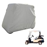 Formosa Covers Deluxe 2 Passenger Golf Cart Cover | Heavy Duty Waterproof Outdoor Storage Cover for EZGO, Club Car, Yamaha, Also fits Organic Transit's Elf - Grey