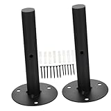 LIFKOME 2 piezas Soportes Estantes Industriales de Hierro para Baldas de Madera Soporte Tubo Gabinete para Cocina Baño Taller y Hogar Estilo Rústico y Funcional