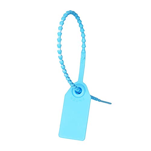 Sceau de sécurité inviolable bleu et liens plastique numérotés pour vêtement - 2
