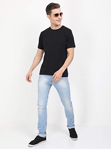 Image of FLEXIMAA Men's Cotton Round Neck Plain Half Sleeve T-Shirt