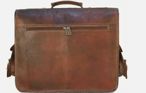 Bolso mensajero de cuero para hombre 18 pulgadas miniatura 3