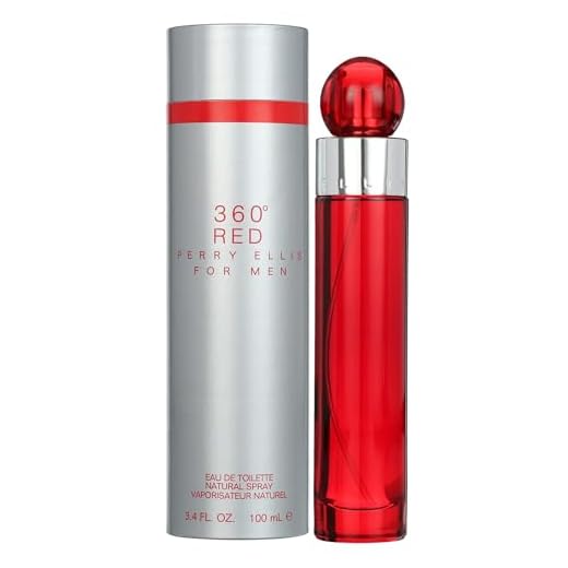 Perry Ellis 360 Red for Men, 3.4 fl oz EDT, Gray