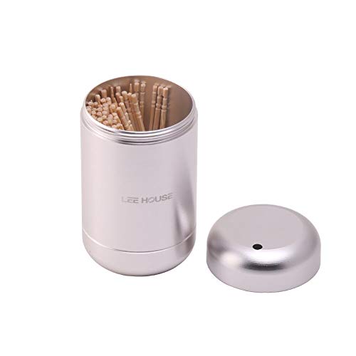 LEE House Toothpick Holder Dispenser Aluminum Alloy Toothpick Holder