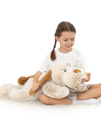 Image of MaoGoLan Giant Dog Plush,31 inches Large Stuffed Animal Dog, Fluffy and Cuddly Stuffed Puppy Stuffed Animal Throw Pillow Toy Gift for Puppy Lover,Girls,Kids